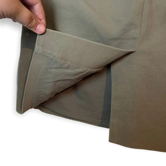 Club  Monaco Olive Green Double Side Zipper Pencil Skirt - Picture 6 of 8